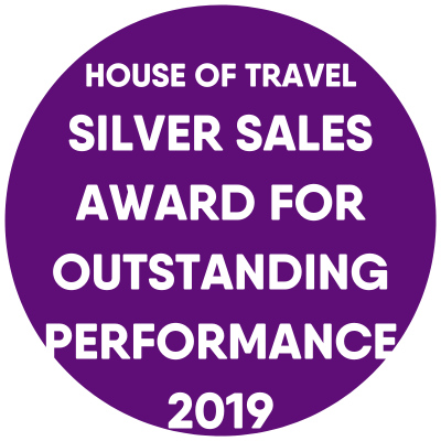 House of Travel Silver Sales Award for outstanding performance 2019