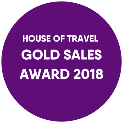 House of Travel Gold Sales Award 2018